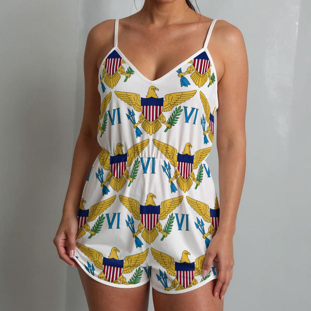VI Women's V-neck Cami Romper