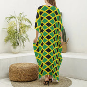 Jamaican  Women's  V-neck Kaftan Robe