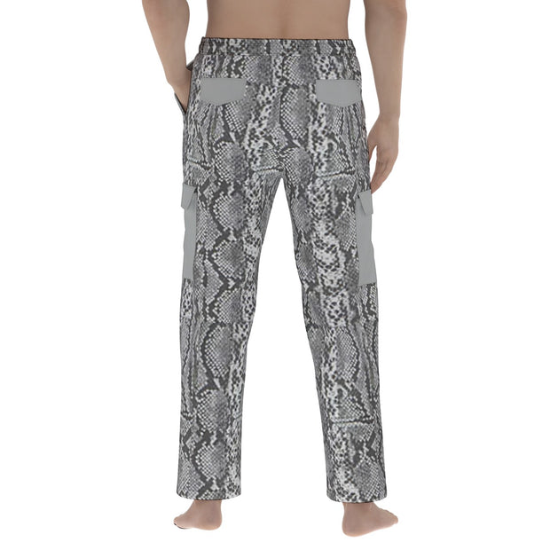 Python Print Men's Pocket Cargo Pants