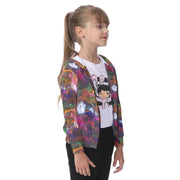 All-Over Print Kid's Zip-up Hoodie With Patch Pocket