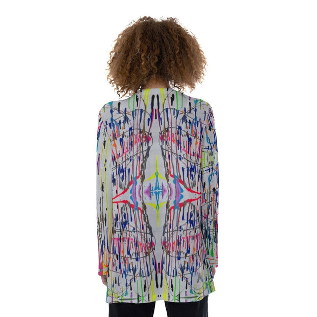 All-Over Print Women's Patch Pocket Cardigan