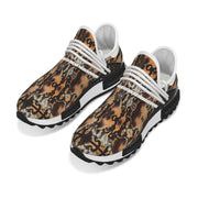 Brown Python Women's Mesh Sneakers