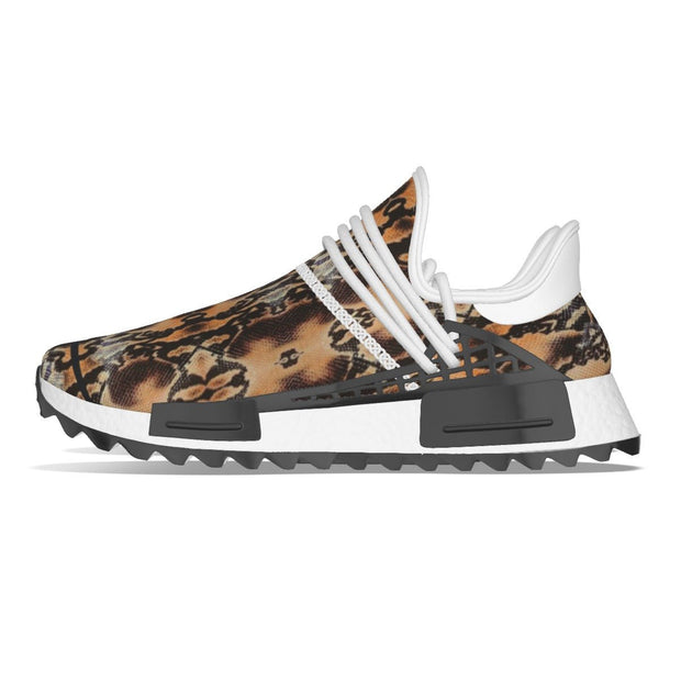 Brown Python Women's Mesh Sneakers