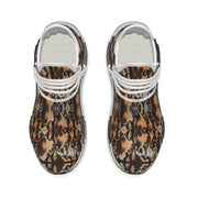 Brown Python Women's Mesh Sneakers