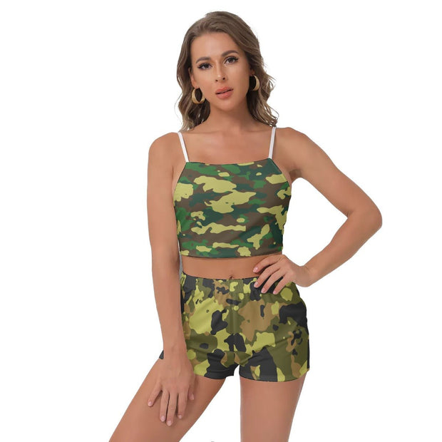 Camouflage Camisole Shorts Suit/Ithiopia