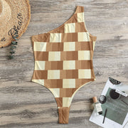 Cream Women's One-Shoulder Bodysuit