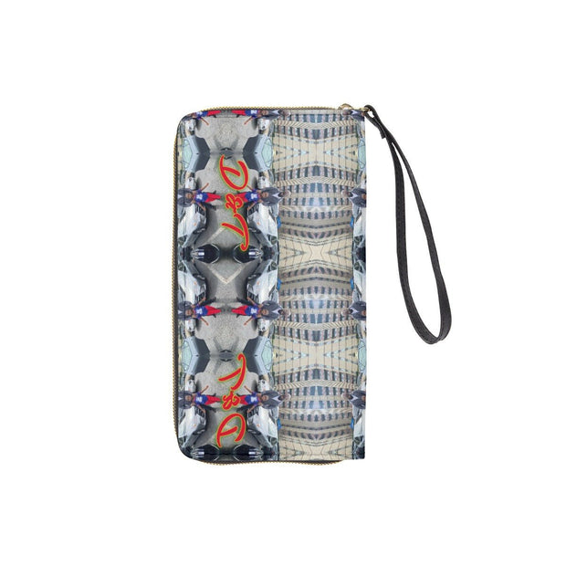 D&T Long Wallet With Black Hand Strap