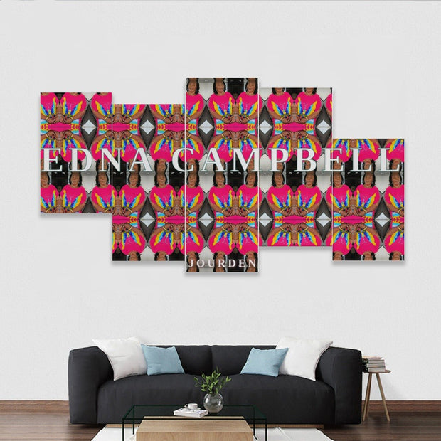 EDNA CAMPBELL Five-piece Framed Murals - CreLESAtive™