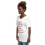 Energy is expensive Unisex Short Sleeve V-Neck T-Shirt - CreLESAtive™
