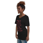 Energy is expensive Unisex Short Sleeve V-Neck T-Shirt - CreLESAtive™