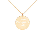 Engraved Silver Disc Necklace - CreLESAtive™