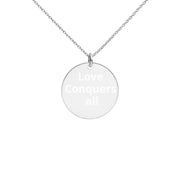 Engraved Silver Disc Necklace - CreLESAtive™