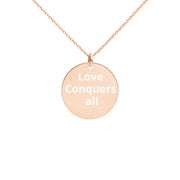 Engraved Silver Disc Necklace - CreLESAtive™