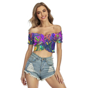 Gorgeous All-Over Print Women's Off-Shoulder Blouse - CreLESAtive™
