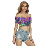 Gorgeous All-Over Print Women's Off-Shoulder Blouse - CreLESAtive™