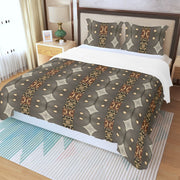 Gray diamonds Three Piece Duvet Cover Set - CreLESAtive™