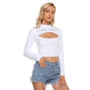 I LOVE FITNESS Women's Hollow Chest Keyhole Tight Crop Top - CreLESAtive™