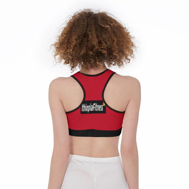 Ithiopia All-Over Print Sports Bra - CreLESAtive™