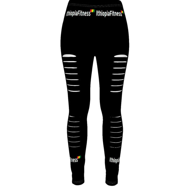 Ithiopia All-Over Print Women's Ripped Leggings - CreLESAtive™