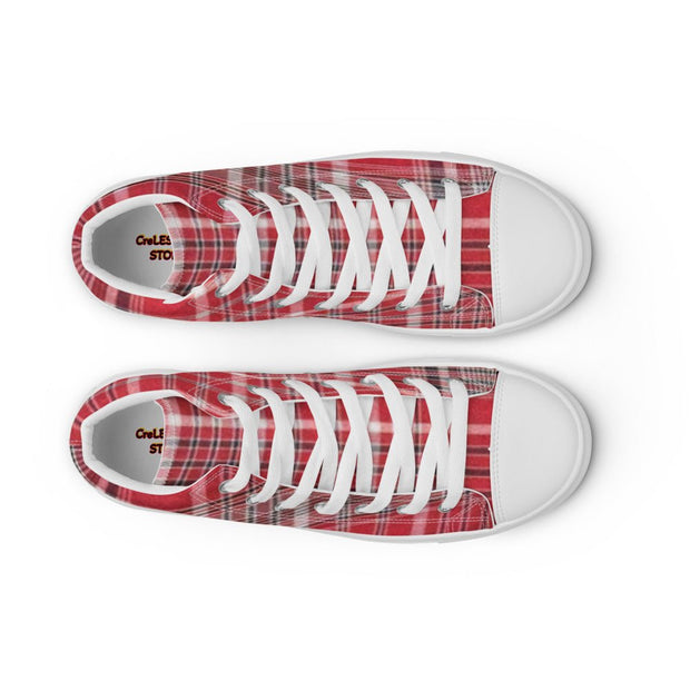 Jamaican Bandana Women’s high top canvas shoes - CreLESAtive™