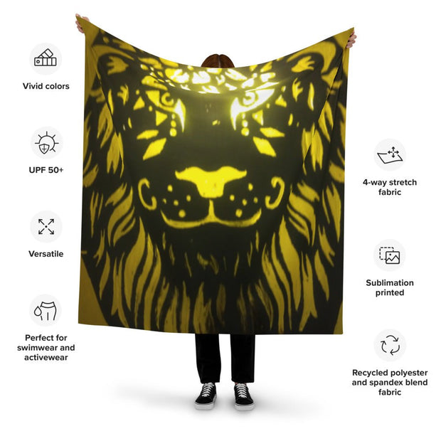 LION HEAD polyester fabric Print C - CreLESAtive™