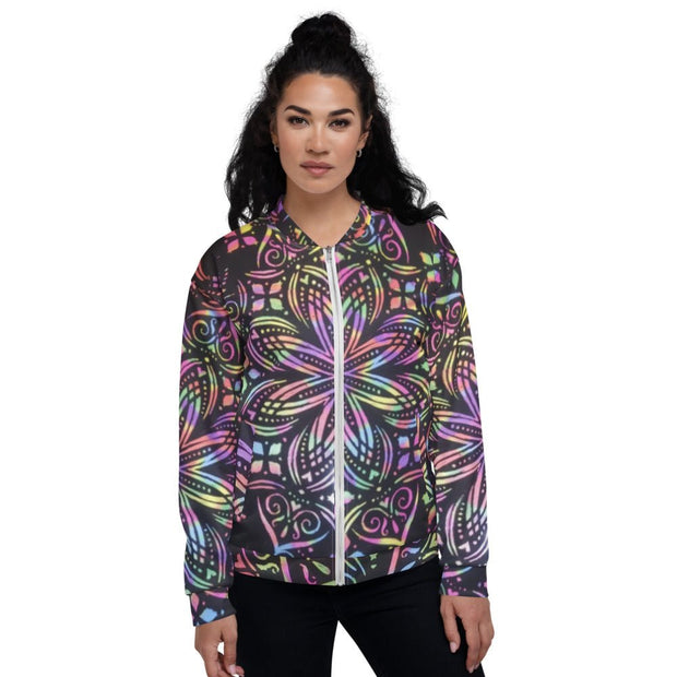 Mandala Flowers Unisex Bomber Jacket - CreLESAtive™