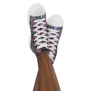 Mandala Flowers Women’s high top canvas shoes - CreLESAtive™