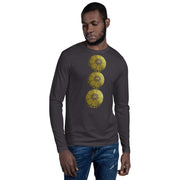 Mandala Gold Circle Long Sleeve Fitted Crew - CreLESAtive™