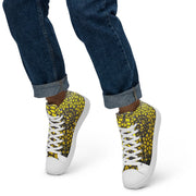 Mandala Gold Circle Men’s high top canvas shoes - CreLESAtive™