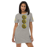 Mandala Gold Circle Organic cotton t-shirt dress - CreLESAtive™