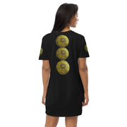 Mandala Gold Circle Organic cotton t-shirt dress - CreLESAtive™