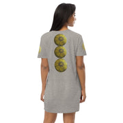 Mandala Gold Circle Organic cotton t-shirt dress - CreLESAtive™