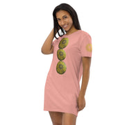 Mandala Gold Circle Organic cotton t-shirt dress - CreLESAtive™