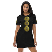 Mandala Gold Circle Organic cotton t-shirt dress - CreLESAtive™