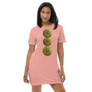 Mandala Gold Circle Organic cotton t-shirt dress - CreLESAtive™