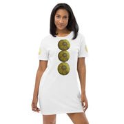Mandala Gold Circle Organic cotton t-shirt dress - CreLESAtive™