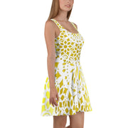 Mandala white gold circle Skater Dress - CreLESAtive™