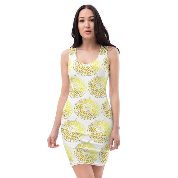 Mandala white gold circleSublimation Cut & Sew Dress - CreLESAtive™