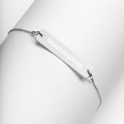 Masterpiece Engraved Silver Bar Chain Bracelet - CreLESAtive™