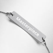 Masterpiece Engraved Silver Bar Chain Bracelet - CreLESAtive™