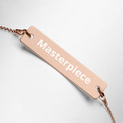 Masterpiece Engraved Silver Bar Chain Bracelet - CreLESAtive™
