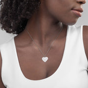 Materpiece Engraved Silver Heart Necklace - CreLESAtive™