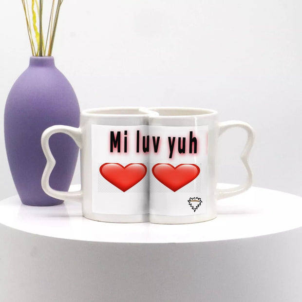 Mi luv yuh S-shaped Couple Cup - CreLESAtive™