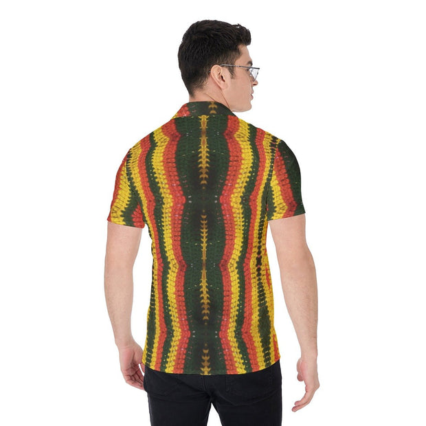 Rasta Crochet Print Men's Shirt - CreLESAtive™