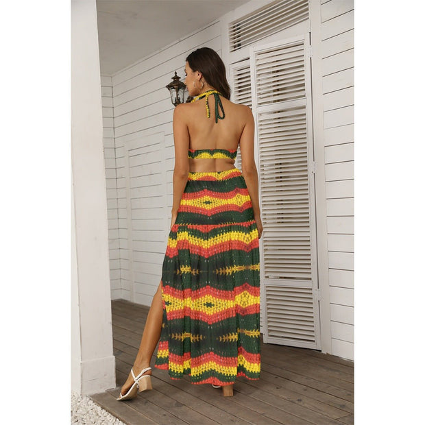 Rasta Crochet Women's Tie Back Wrap Dress - CreLESAtive™
