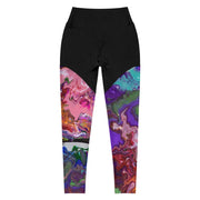 SPour Paint Plate Sports Leggings - CreLESAtive™