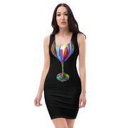 Tall glass of wine Sublimation Cut & Sew Dress - CreLESAtive™