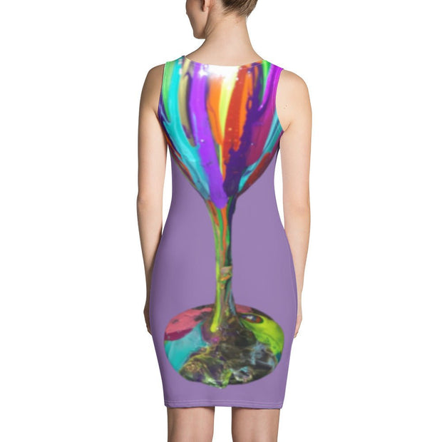 Tall glass of wine Sublimation Cut & Sew Dress - CreLESAtive™