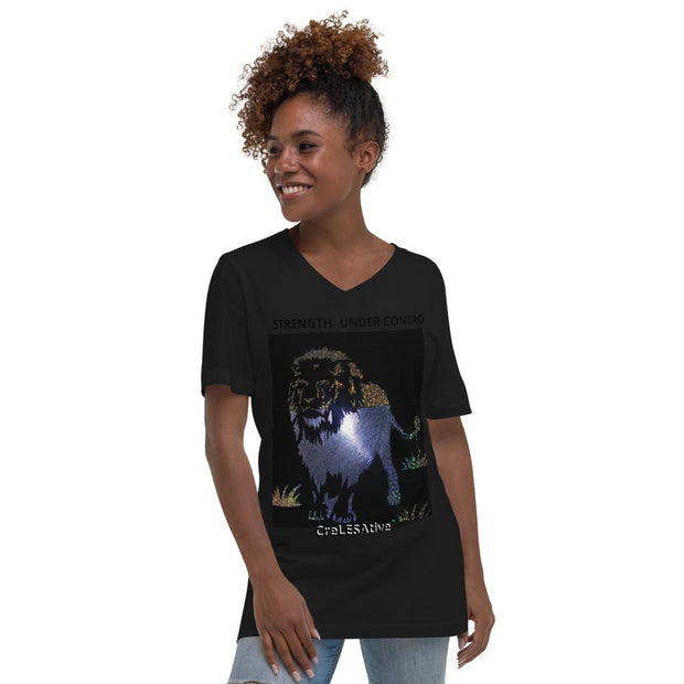 Unisex Short Sleeve V-Neck T-Shirt - CreLESAtive™