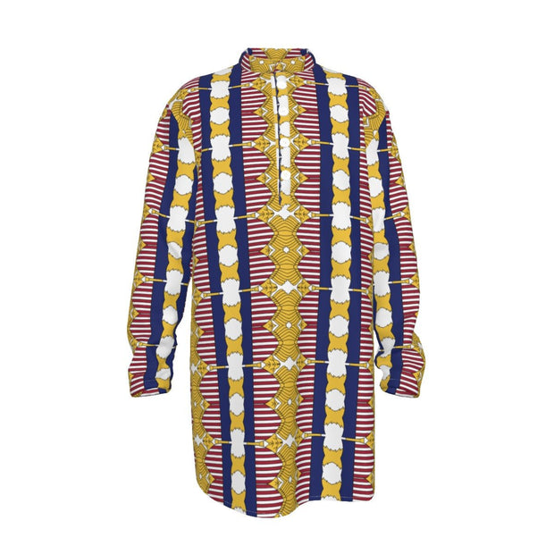 US Eagle All-Over Print Men's Stand-up Collar Long Shirt - CreLESAtive™